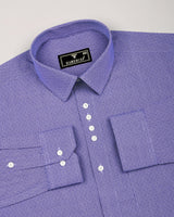 Purple Houndstooth Designer Formal Cotton Shirt