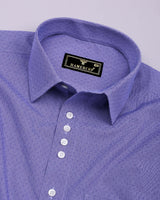 Purple Houndstooth Designer Formal Cotton Shirt