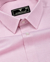 Foam Pink Houndstooth Premium Giza Shirt