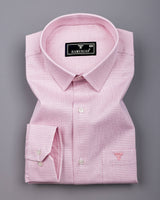 Foam Pink Houndstooth Premium Giza Shirt