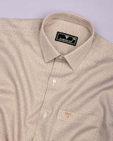 Foam Cream Houndstooth Premium Giza Shirt