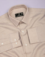 Foam Cream Houndstooth Premium Giza Shirt