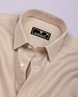 Foam Cream Houndstooth Premium Giza Shirt