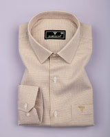 Foam Cream Houndstooth Premium Giza Shirt