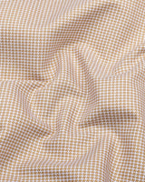 Foam Cream Houndstooth Premium Giza Shirt