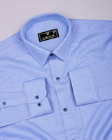 Foam Blue Houndstooth Premium Giza Shirt