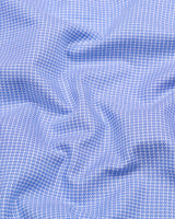 Foam Blue Houndstooth Premium Giza Shirt