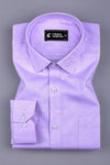 Purple maze pattren floral printed jacquard cotton shirt
