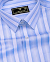 Hawaii Blue With White Stripe Premium Giza Cotton Shirt