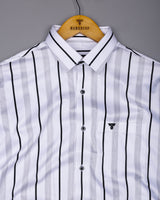 Sugar White With Black Stripe Premium Gizza Shirt