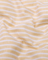 Zorya Cream With White Stripe Oxford Designer Shirt