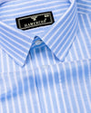 Zorya Blue With White Stripe Oxford Designer Shirt