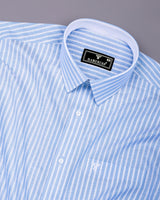 Zorya Blue With White Stripe Oxford Designer Shirt