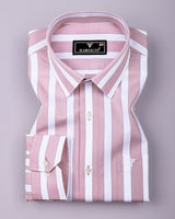 Granny Light Pink With White Stripe Cotton Shirt