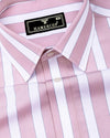 Granny Light Pink With White Stripe Cotton Shirt