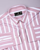 Granny Light Pink With White Stripe Cotton Shirt