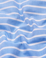 Sophin Blue With White Stripe Oxford Cotton Shirt