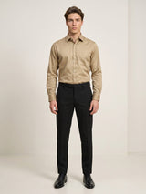 Velaro Biscuit Cream Soft Cotton Formal Shirt
