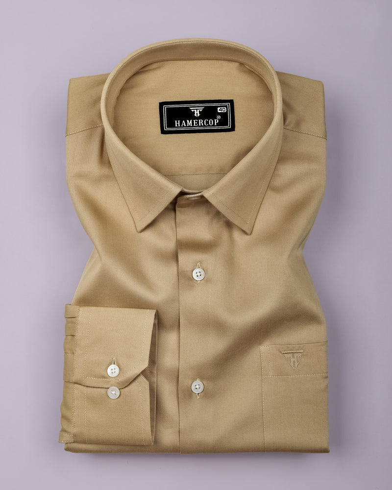 cream colored dress shirt Biscuit Cream Soft Cotton Formal Shirt – Hamercop