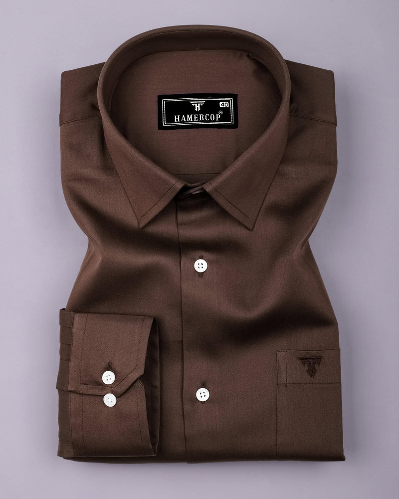 Coffee Brown Soft Cotton Formal Shirt Hamercop Coffee Brown Soft Cotton Formal Shirt Hamercop