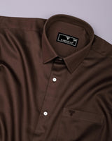 Velaro Coffee Brown Soft Cotton Formal Shirt
