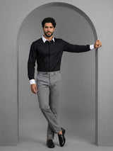 Velaro Black Soft Cotton Formal Designer Shirt