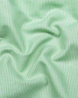 Tropsin Light Green Houndstooth Dobby Check Premium Giza Shirt