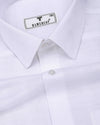 Paleon White Dobby Stripe Cotton Shirt