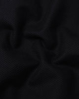 Ferrow Black Python Dobby Texture Cotton Shirt