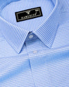Denia Blue Check Premium Giza Cotton Shirt