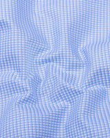Denia Blue Dobby Check Premium Giza Cotton Shirt
