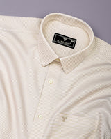 Denia Cream Dobby Check Premium Giza Cotton Shirt