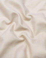 Denia Cream Dobby Check Premium Giza Cotton Shirt