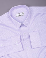 Arix Lavender Purple  Small Graph Check Premium Giza Shirt