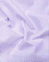 Arix Lavender Purple  Small Graph Check Premium Giza Shirt