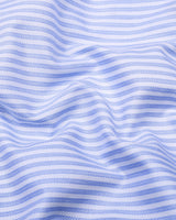 Caleno Blue With White Stripe Premium Giza Shirt