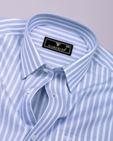 Selmor Gray With White Dobby Stripe Premium Giza Shirt