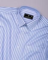 Selmor Gray With White Dobby Stripe Premium Giza Shirt
