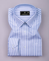 Selmor Gray With White Dobby Stripe Premium Giza Shirt
