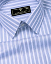 Selmor Gray With White Dobby Stripe Premium Giza Shirt