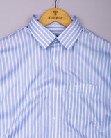 Selmor Gray With White Dobby Stripe Premium Giza Shirt