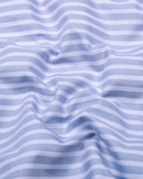 Selmor Gray With White Dobby Stripe Premium Giza Shirt