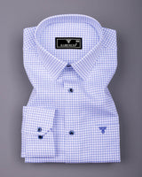 Havion Blue Small Check Premium Gizza Shirt