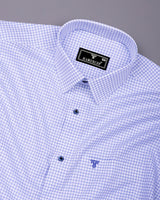Havion Blue Small Check Premium Gizza Shirt