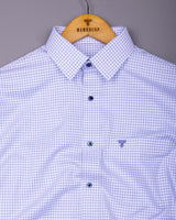 Havion Blue Small Check Premium Gizza Shirt