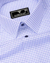 Havion Blue Small Check Premium Giza Shirt