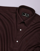 Ravelo Brown Dobby Premium Giza Shirt