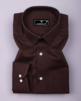 Ravelo Brown Dobby Premium Giza Shirt
