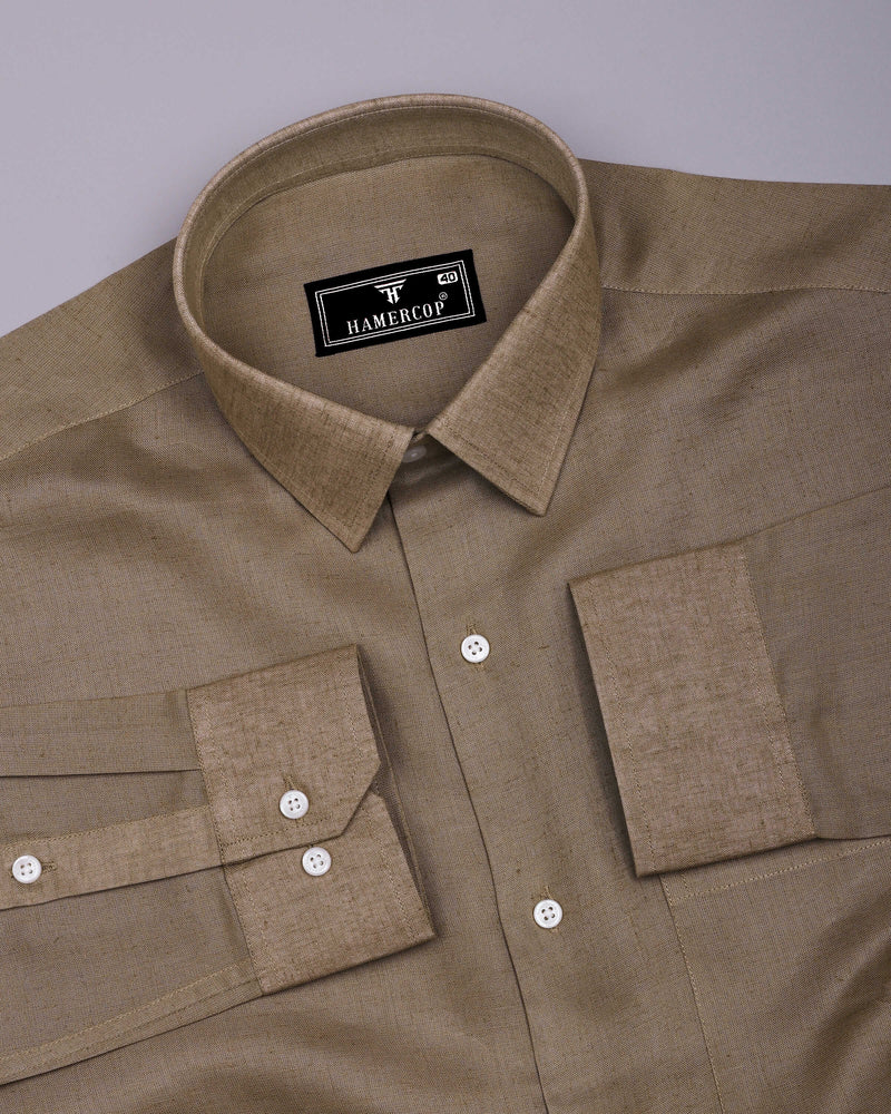 Light Brown Formal Linen Shirt Hamercop Light Brown Formal Linen Shirt Hamercop