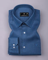 Luminor Blue Formal Linen Shirt